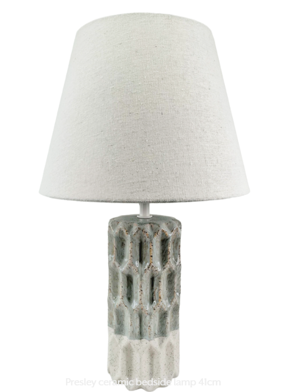 Presley Ceramic Bedside Lamp 41cm