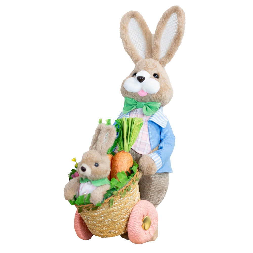 42cm Bunny With Cart, Boy