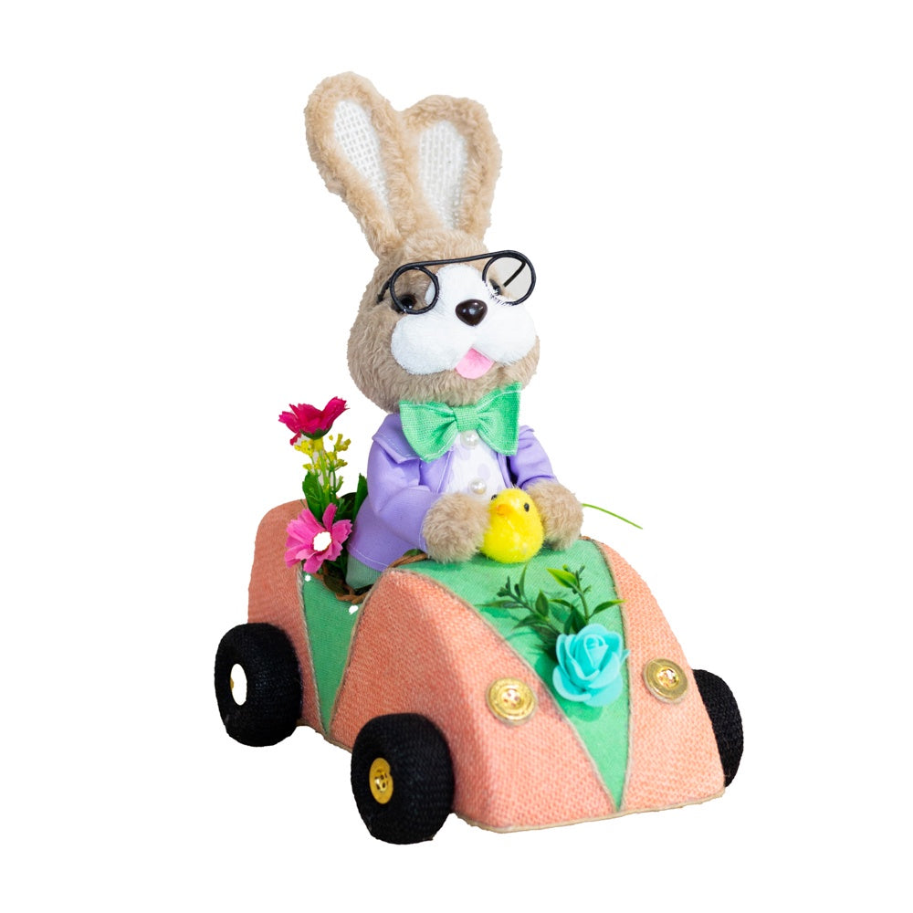 Bunny in Racing Car