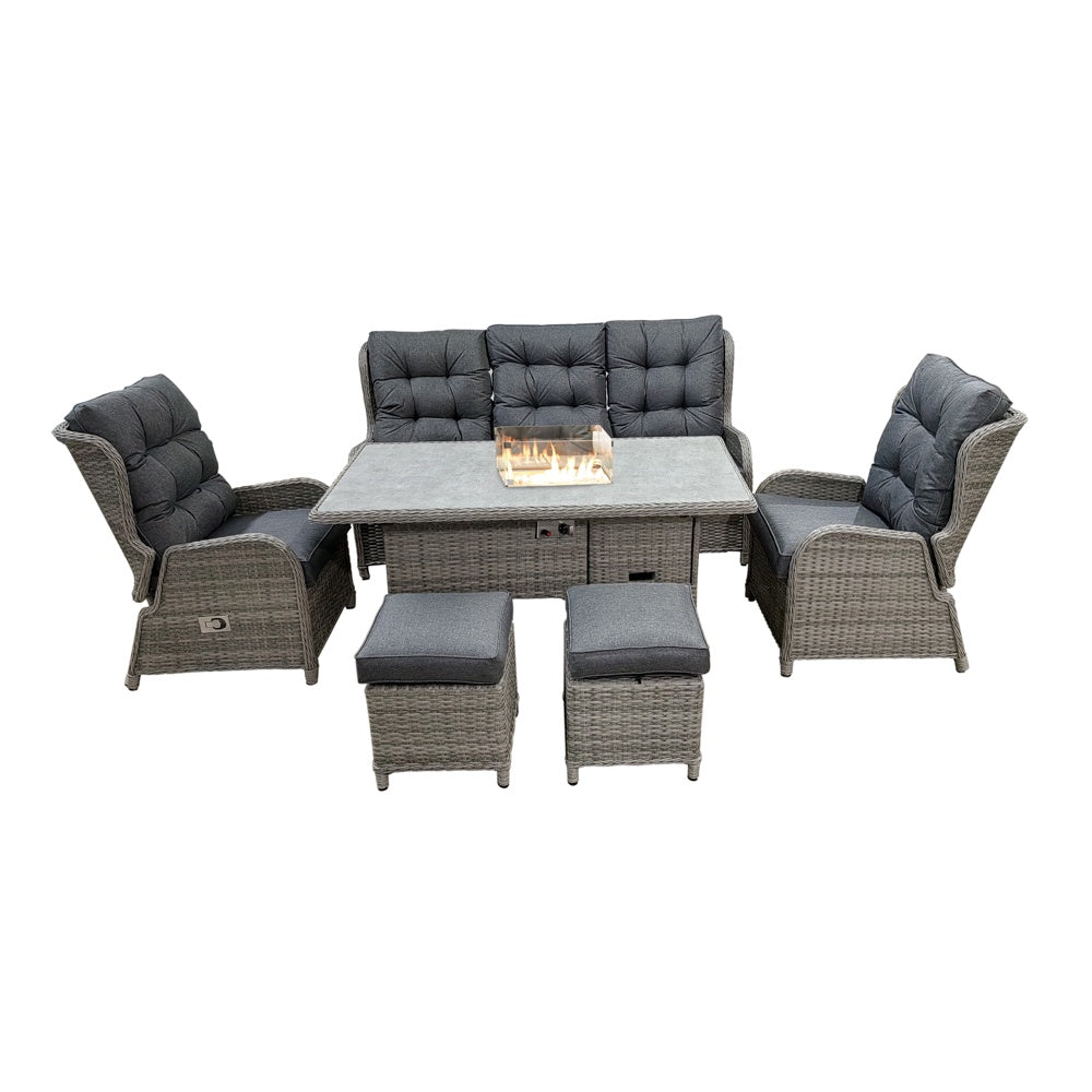 Charlotte Firepit Lounge Sofa Set