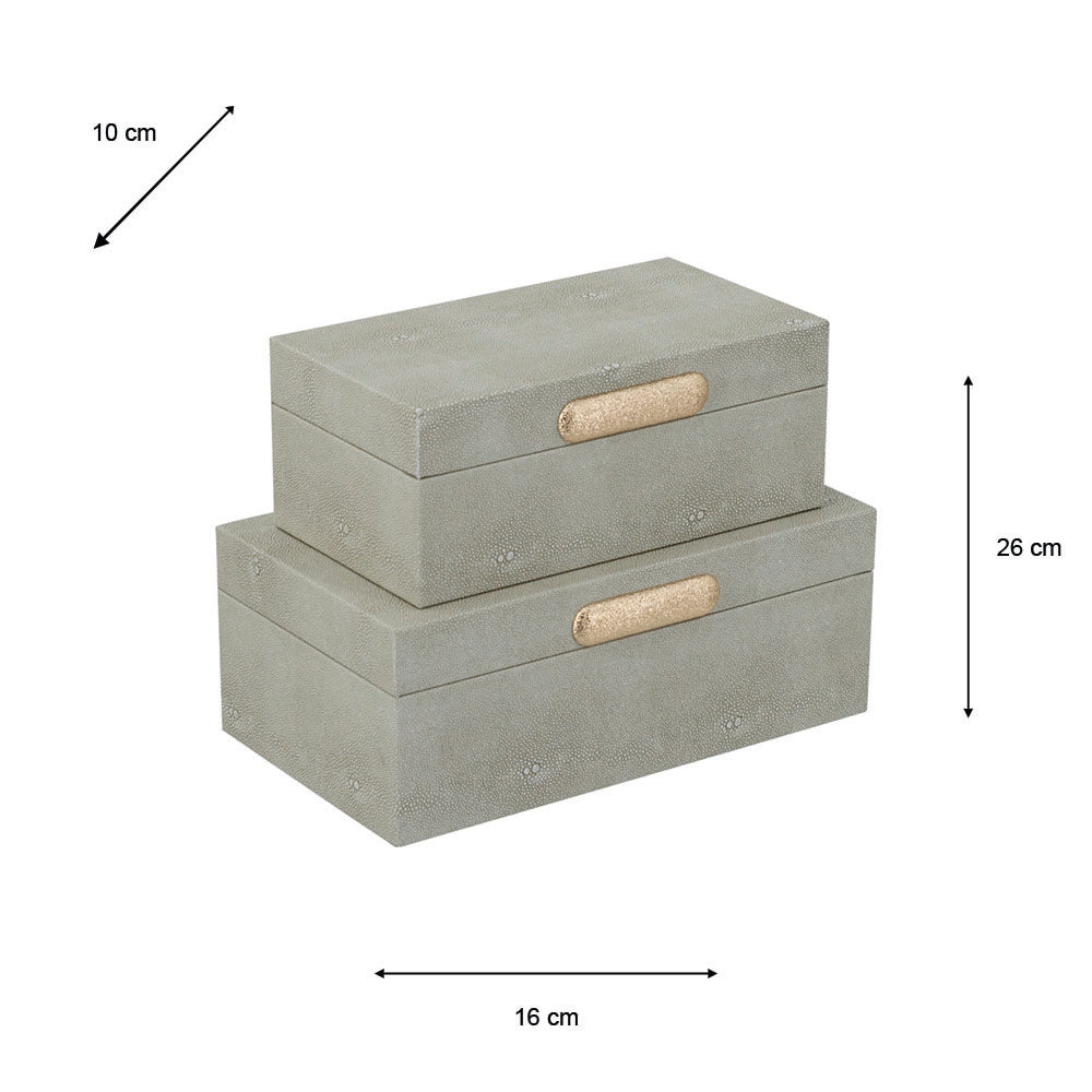 Decorative Boxes Oyster (Set of 2)