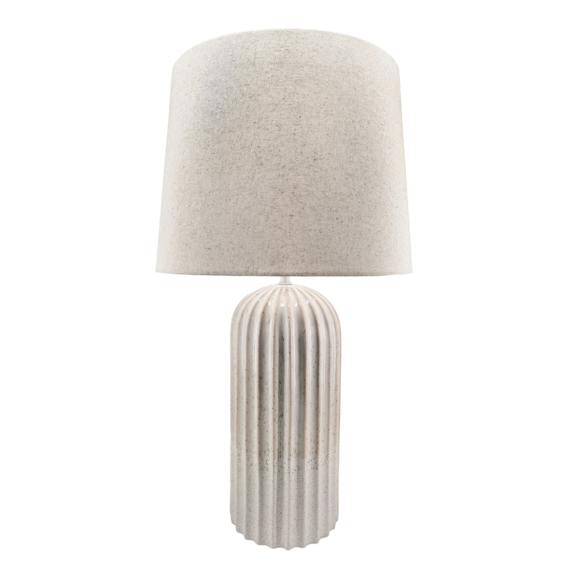 Sloane Ceramic Table Lamp Ridged 64cm