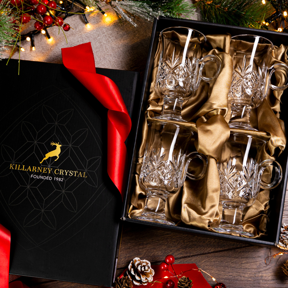 Killarney Crystal Trinity Irish Coffee Glass Mugs