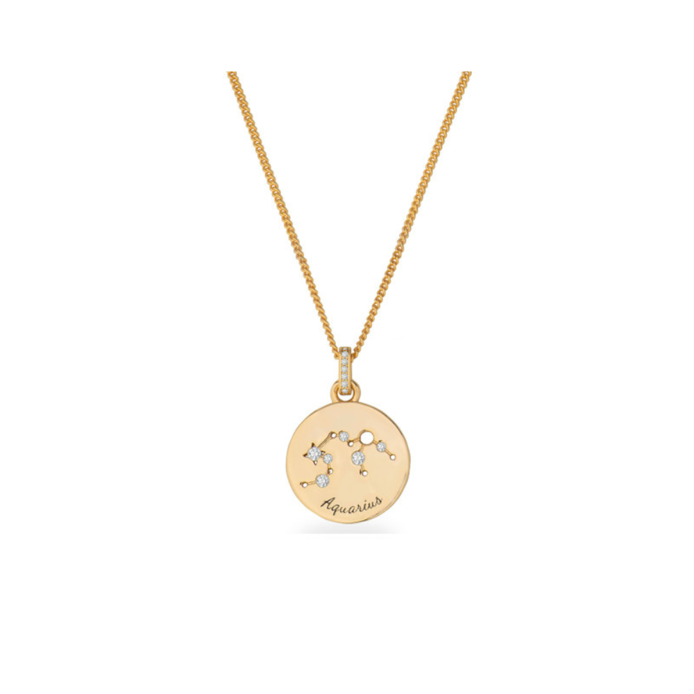 Zodiac Gold Pendant - Aquarius