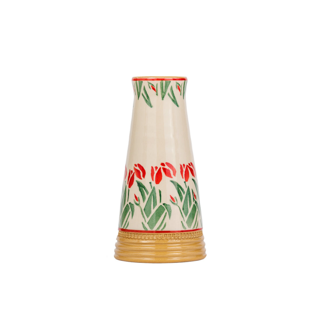 Small Tapered Vase Red Bloom