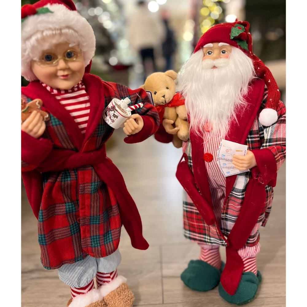 Mr & Mrs Claus in Pajamas