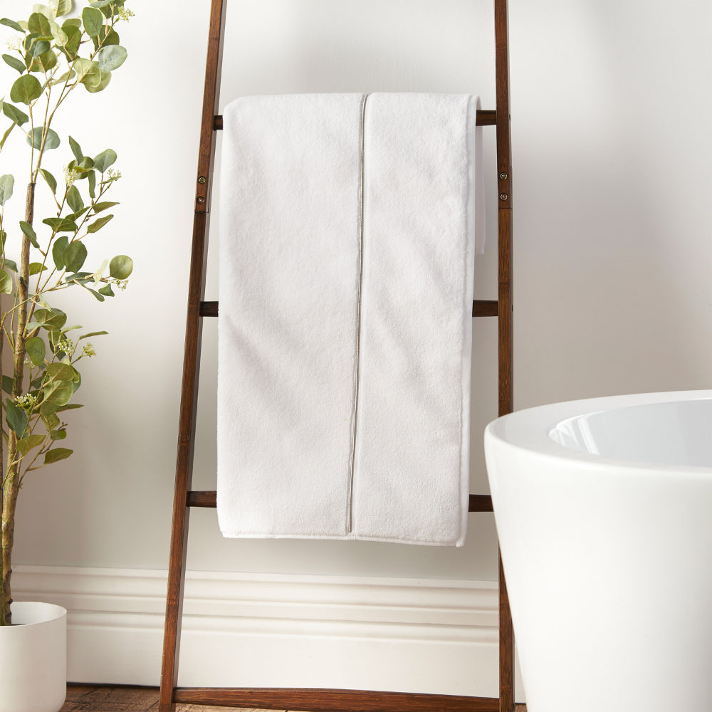 Zero Twist Bath Towel, White
