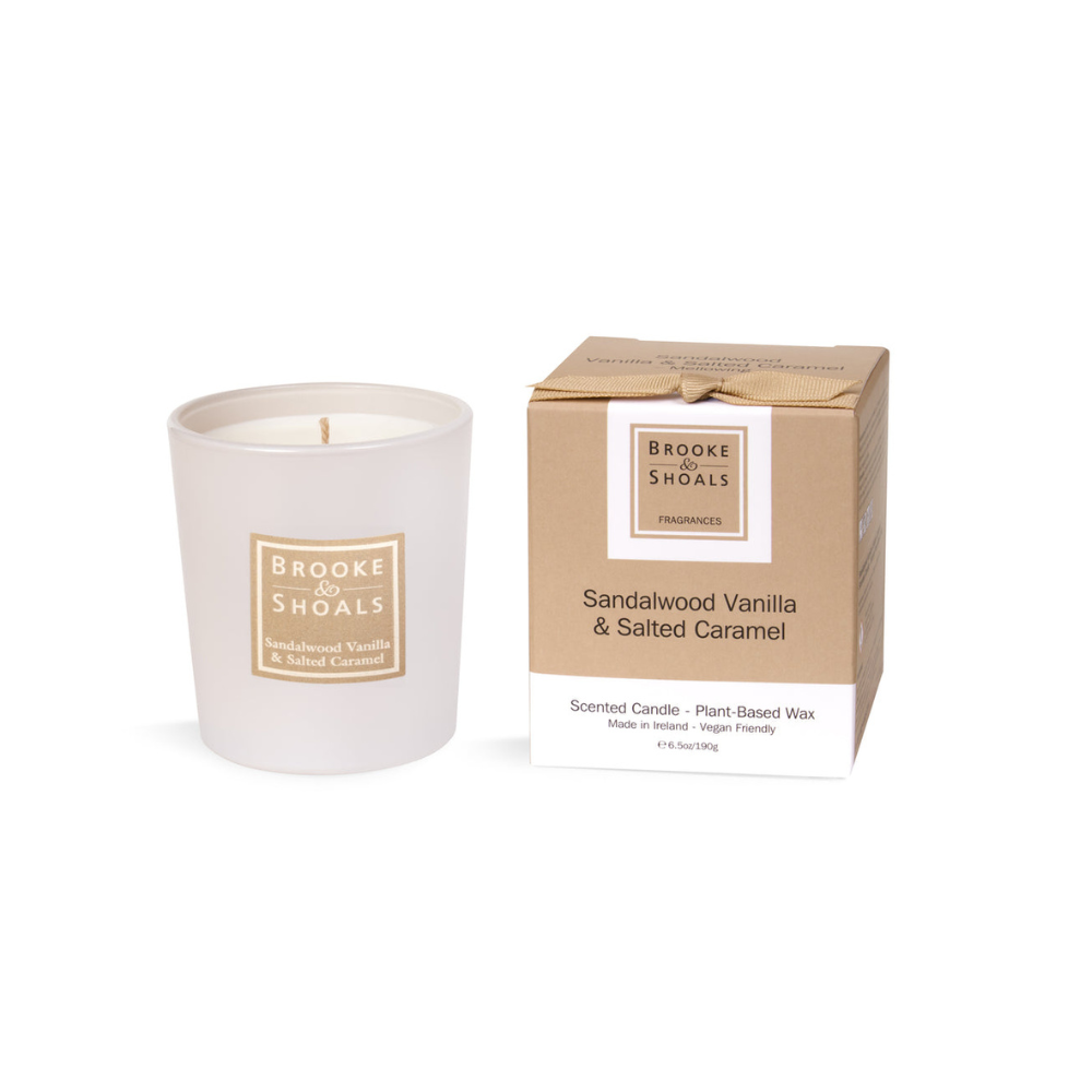 Sandalwood, Vanilla & Salted Carmel Candle