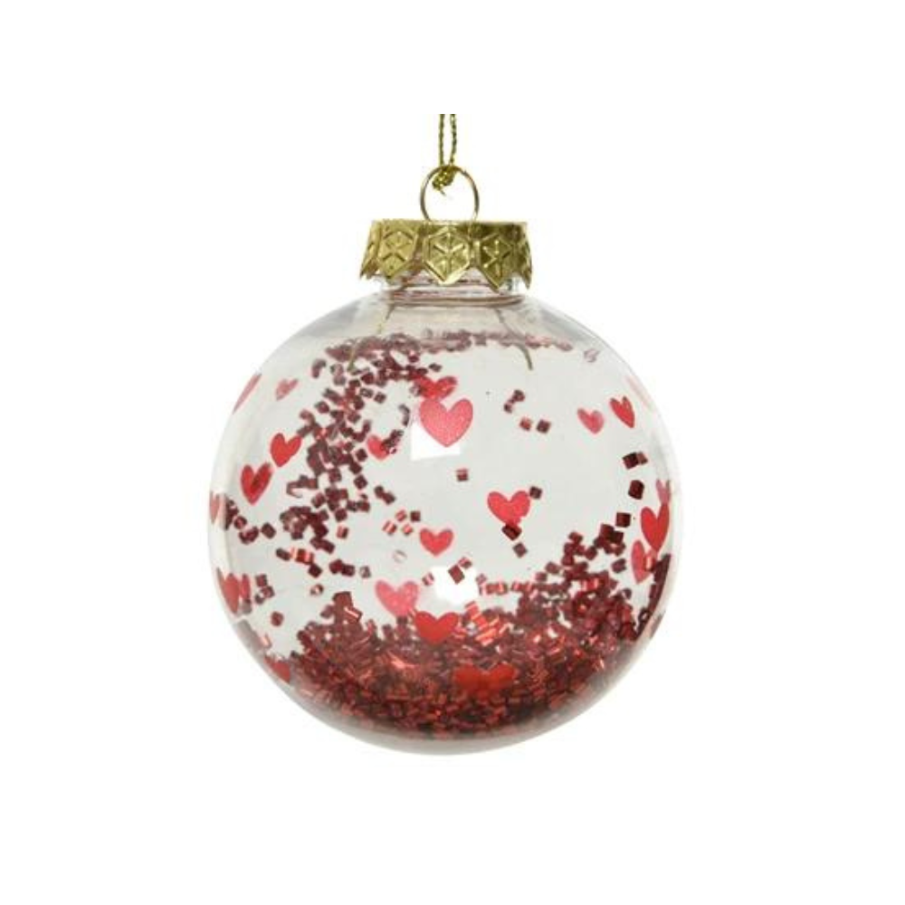 Shatterproof Confetti Heart Bauble