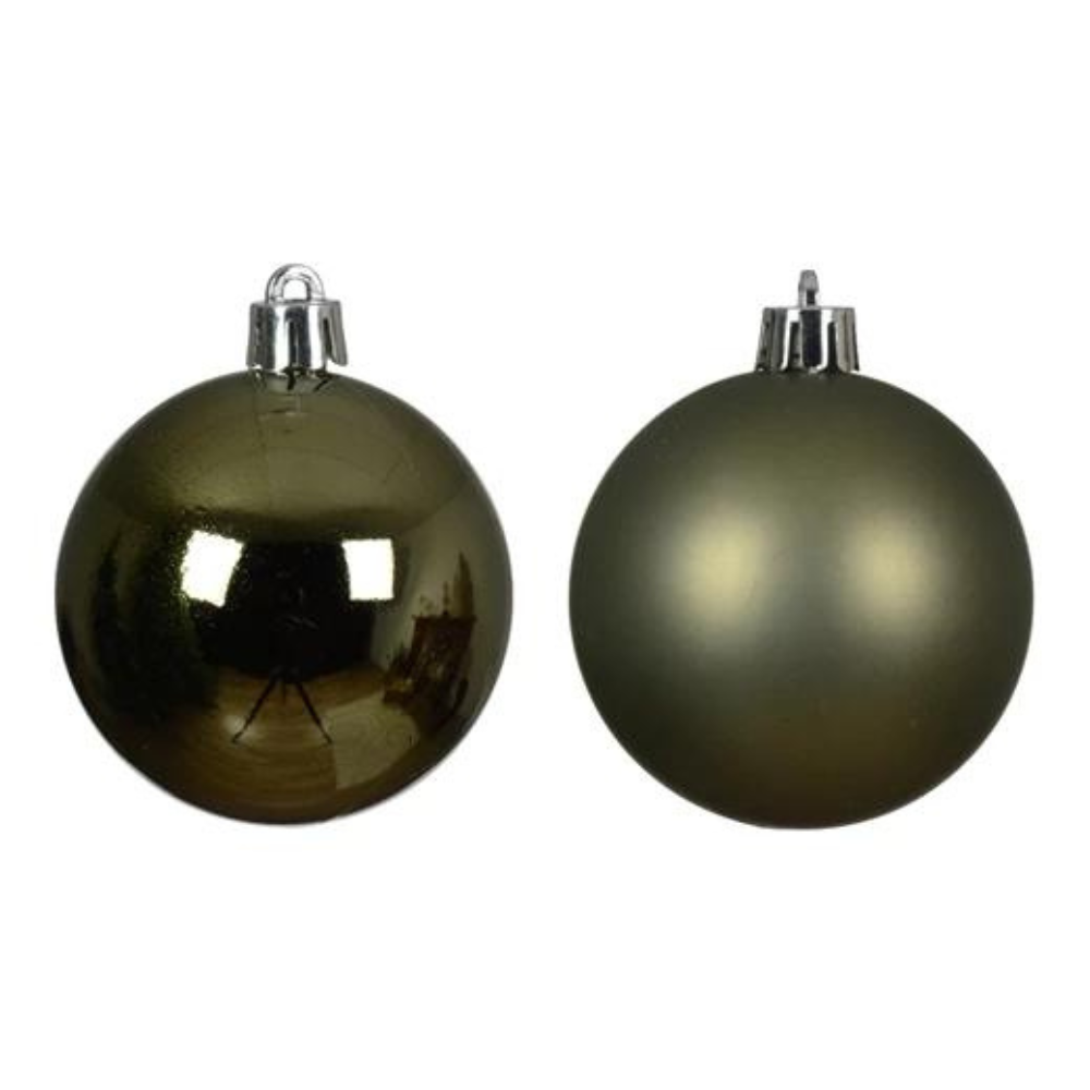 Rosemary Green Shatterproof Mix Bauble Set