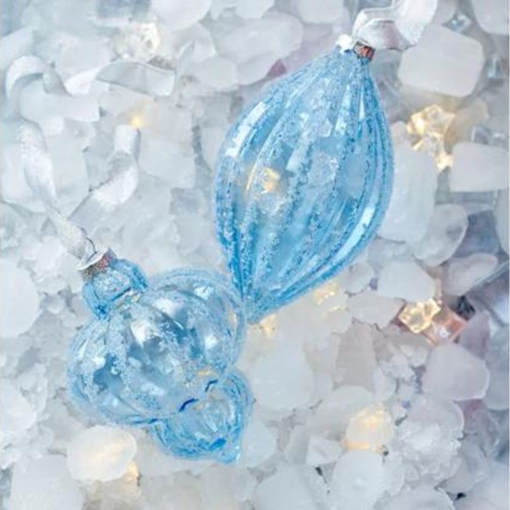 Blue Ice Hanging Decoration, 13cm