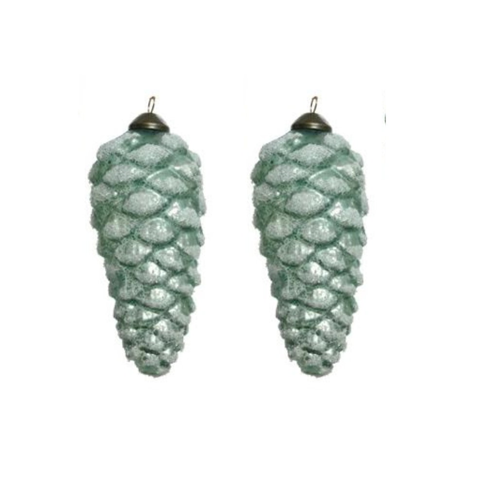 Frosted Pinecones, Set of 2