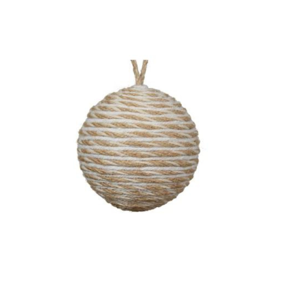 Twine Effect Christmas Baubles