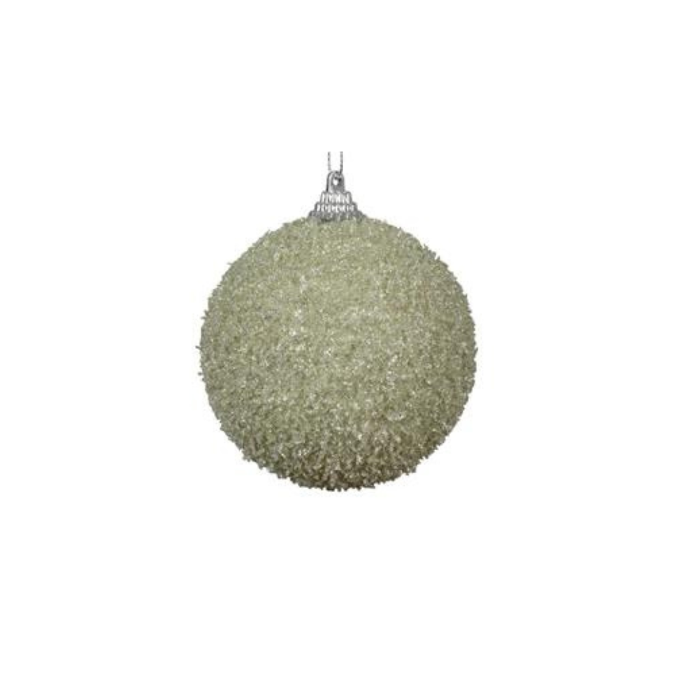 Green Sequins Bauble, 8cm