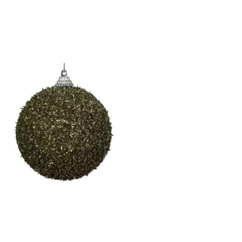 Green Sequins Bauble, 8cm