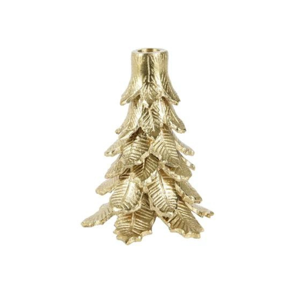 Gold Christmas Tree Candleholder