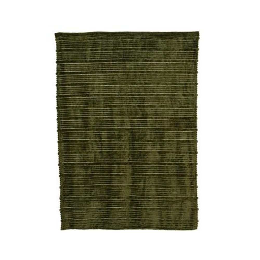 Green Irregular Stripe Throw