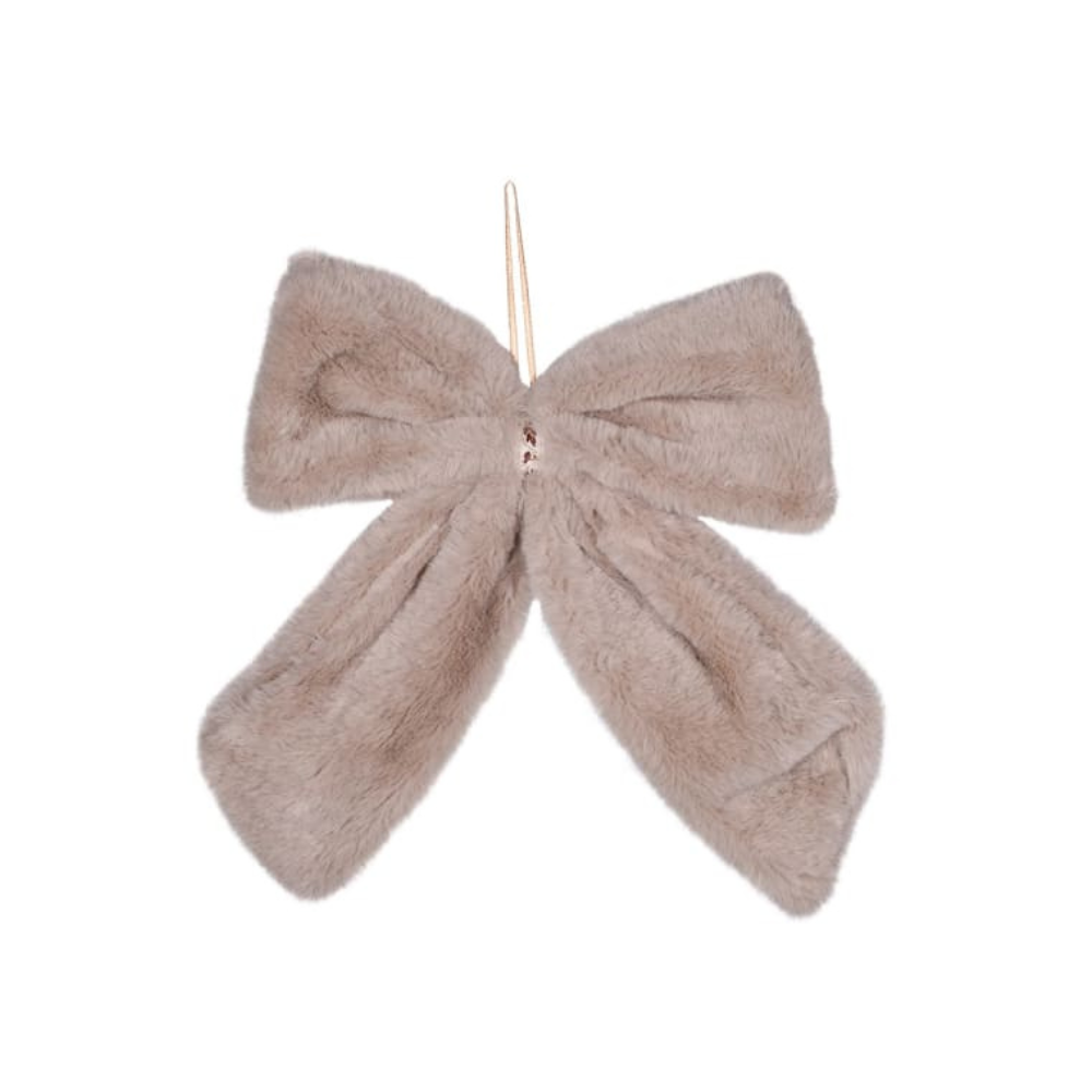 Taupe Fluffy Bow