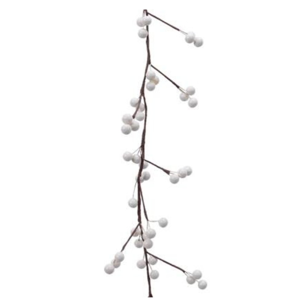 White Foam Berry Garland, 130cm