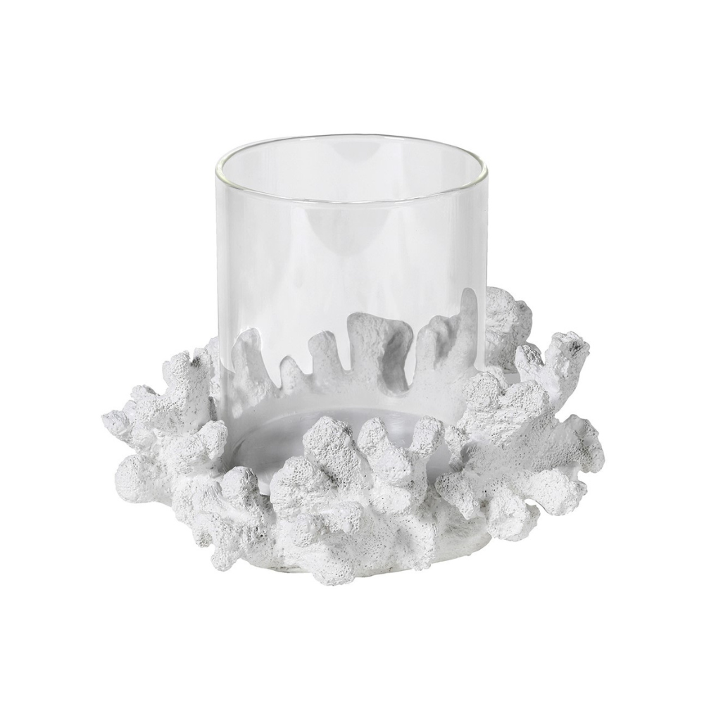 Small Coral Effect Candle Holder