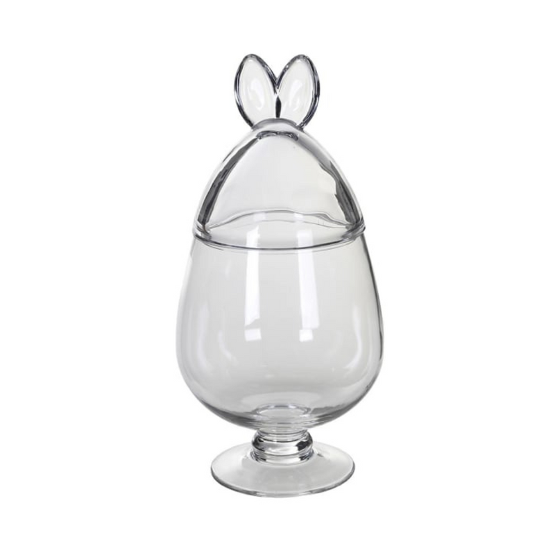 Glass Rabbit Jar With Ears