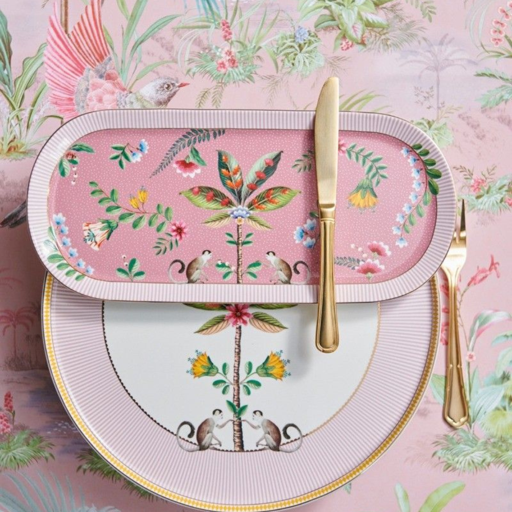 La Majorelle Cake Tray Plate, Pink - The Gift & Art Gallery