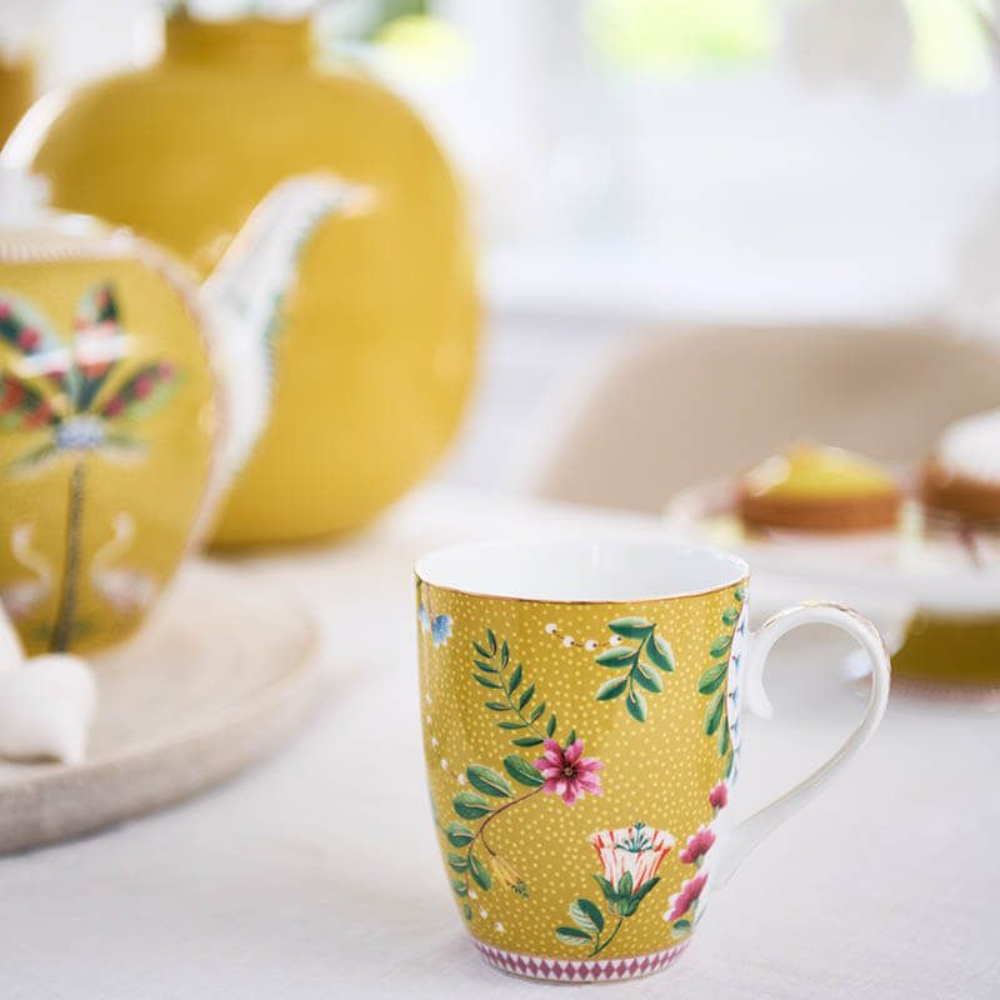La Majorelle Mugs Set of 2, Yellow - The Gift & Art Gallery