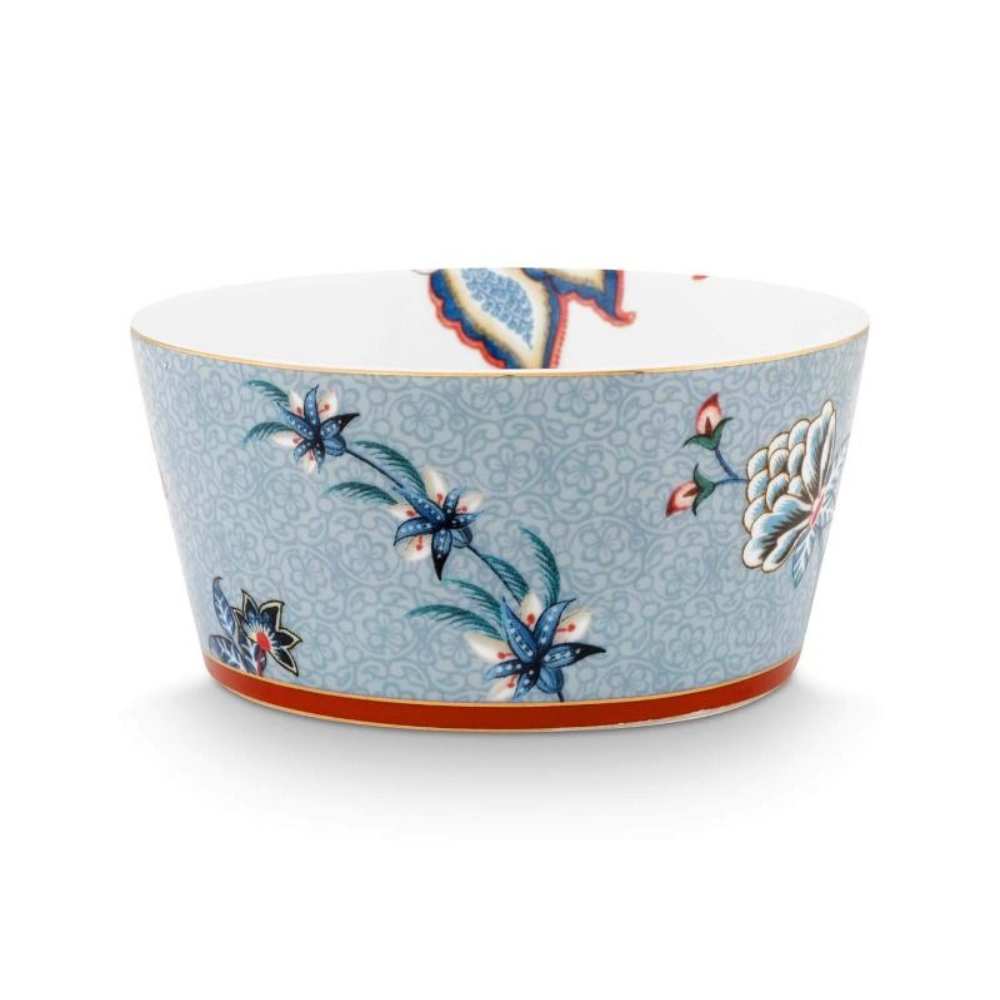 Oriental Flower Festival Set of 4 Bowls - Blue