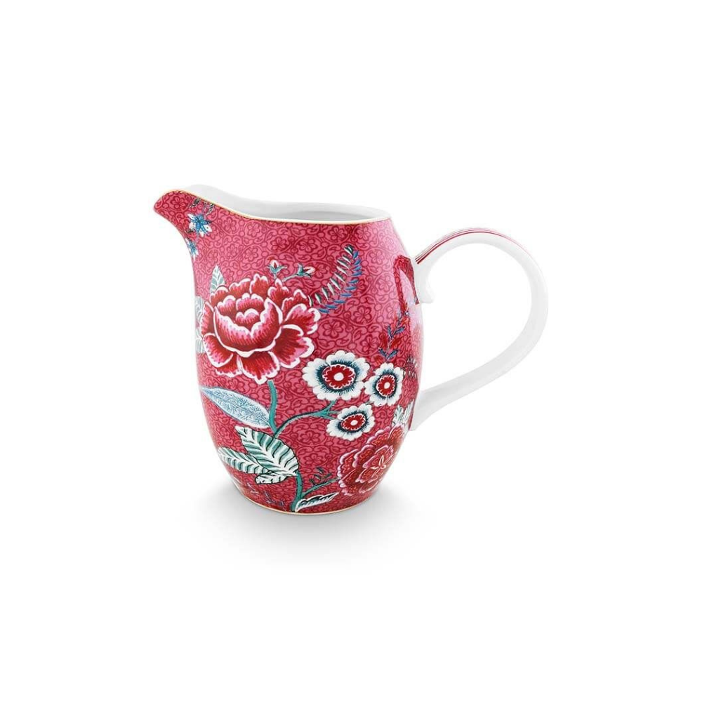 Oriental Flower Festival Large Jug - Dark Pink