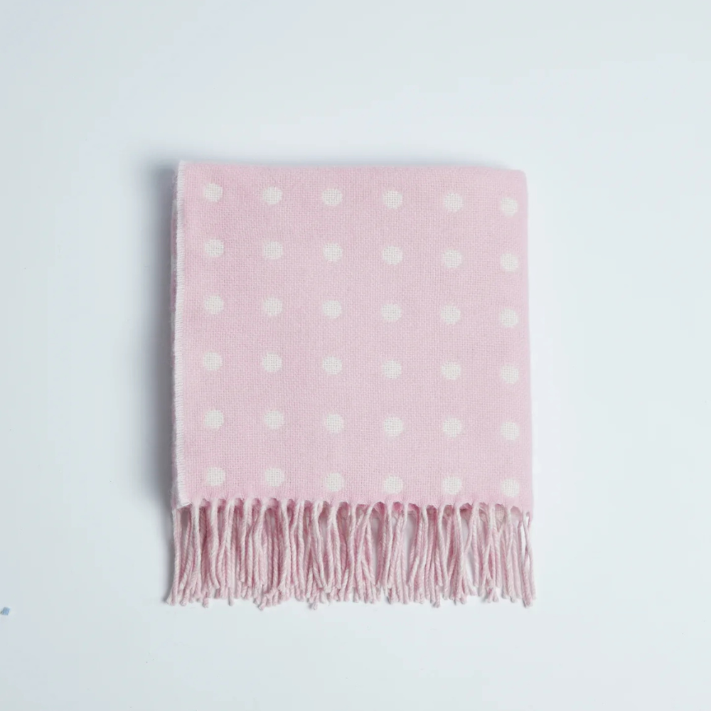 Foxford Baby Blanket Pink Spot