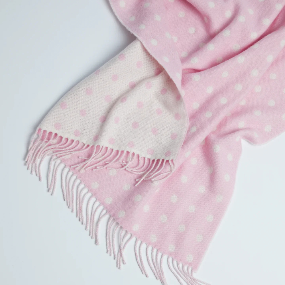 Foxford Baby Blanket Pink Spot