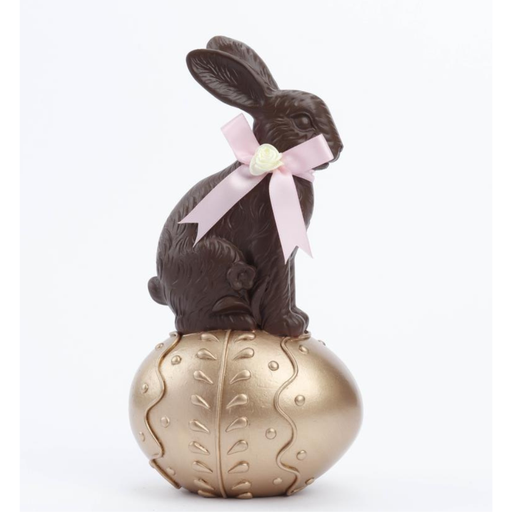 Chocolate Bunny on Gold Egg Girl