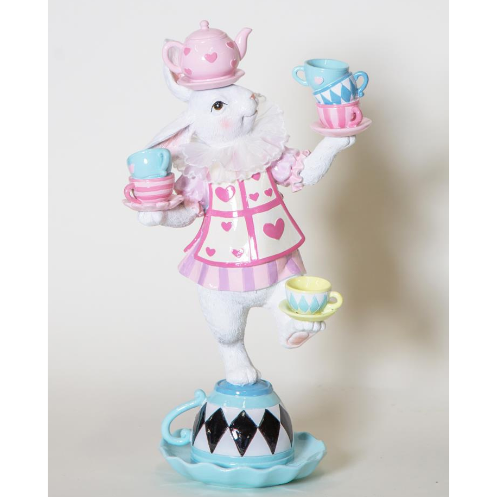 Bunny with Teacups Heart Apron