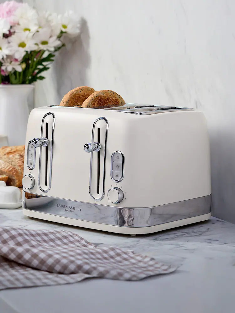 Laura Ashley Dove Grey 4 Slice Toaster