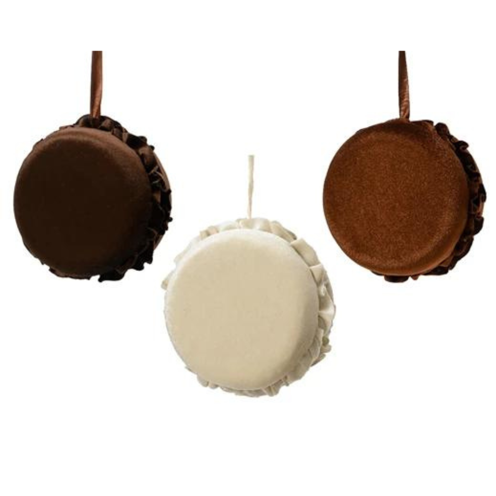 Velvet Cookie Hanging Decoration, 10cm