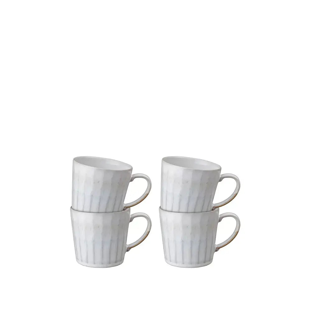 Denby Reactive White Set Of Four Mugs