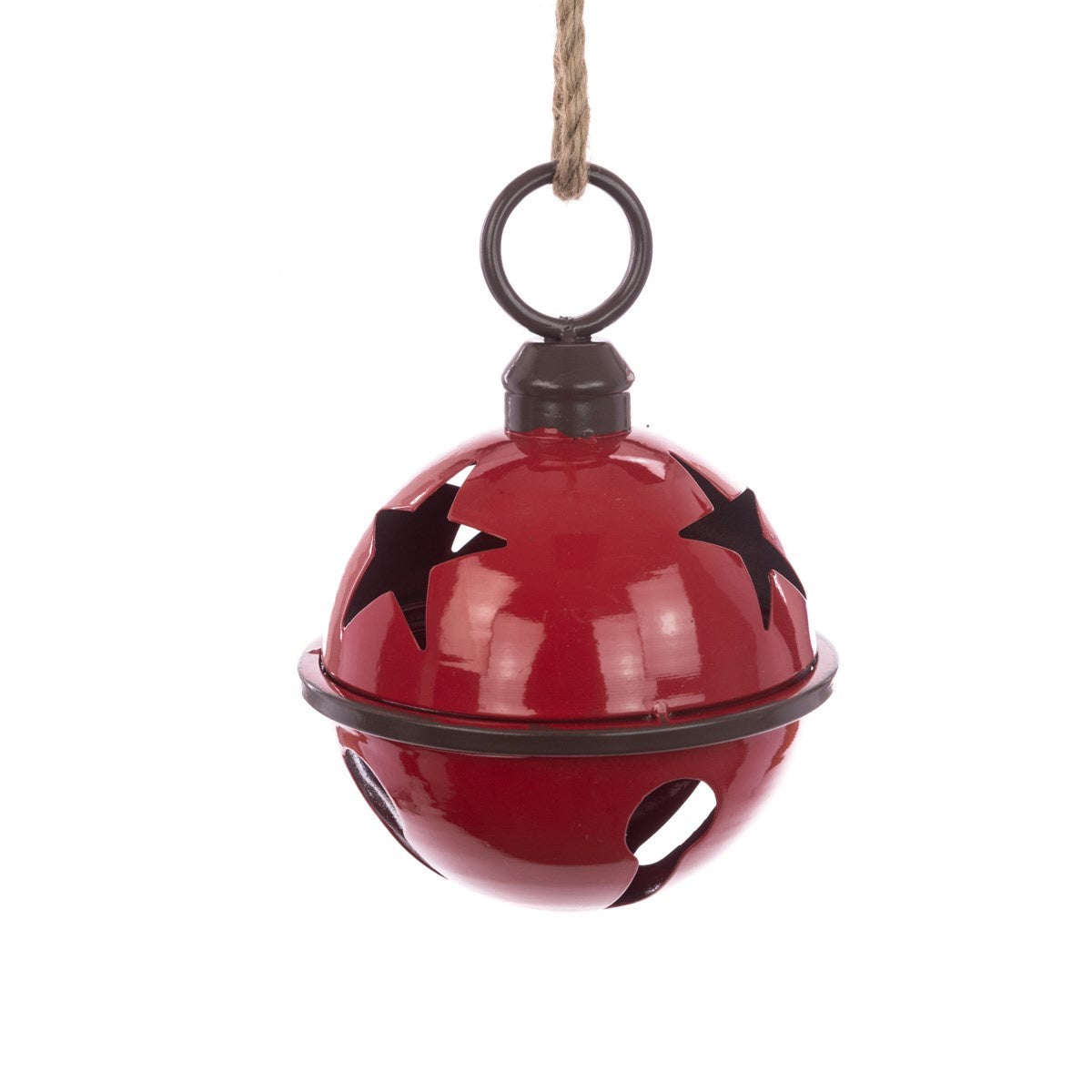 Metal Bell Red with Star 33cm