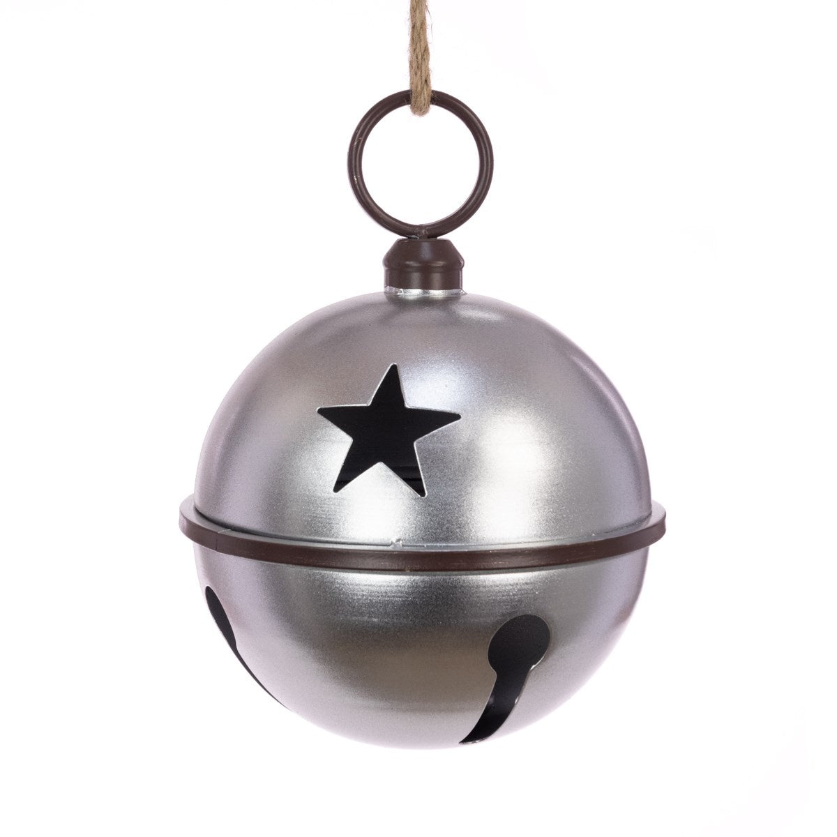 Metal Bell Silver with Star 29cm