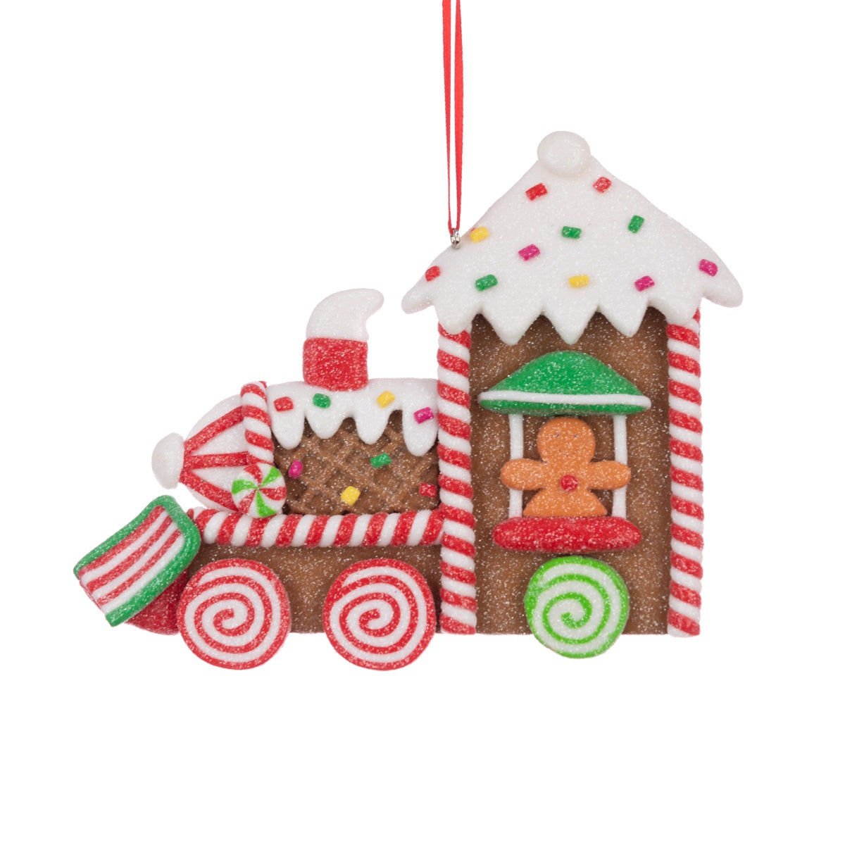 Gingerbread Train Hanger 12cm