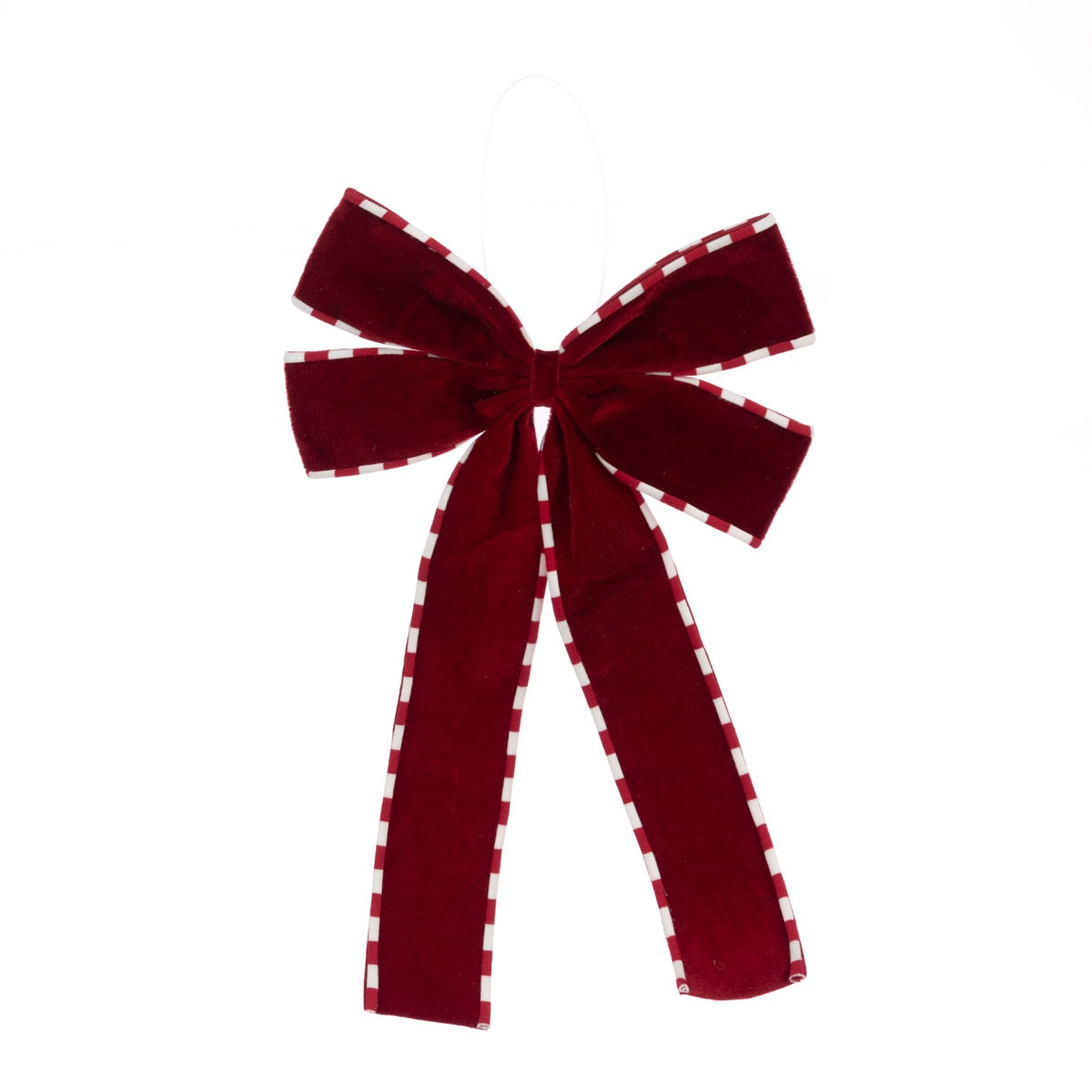 Felt Bow W/Striped Edges, 35cm