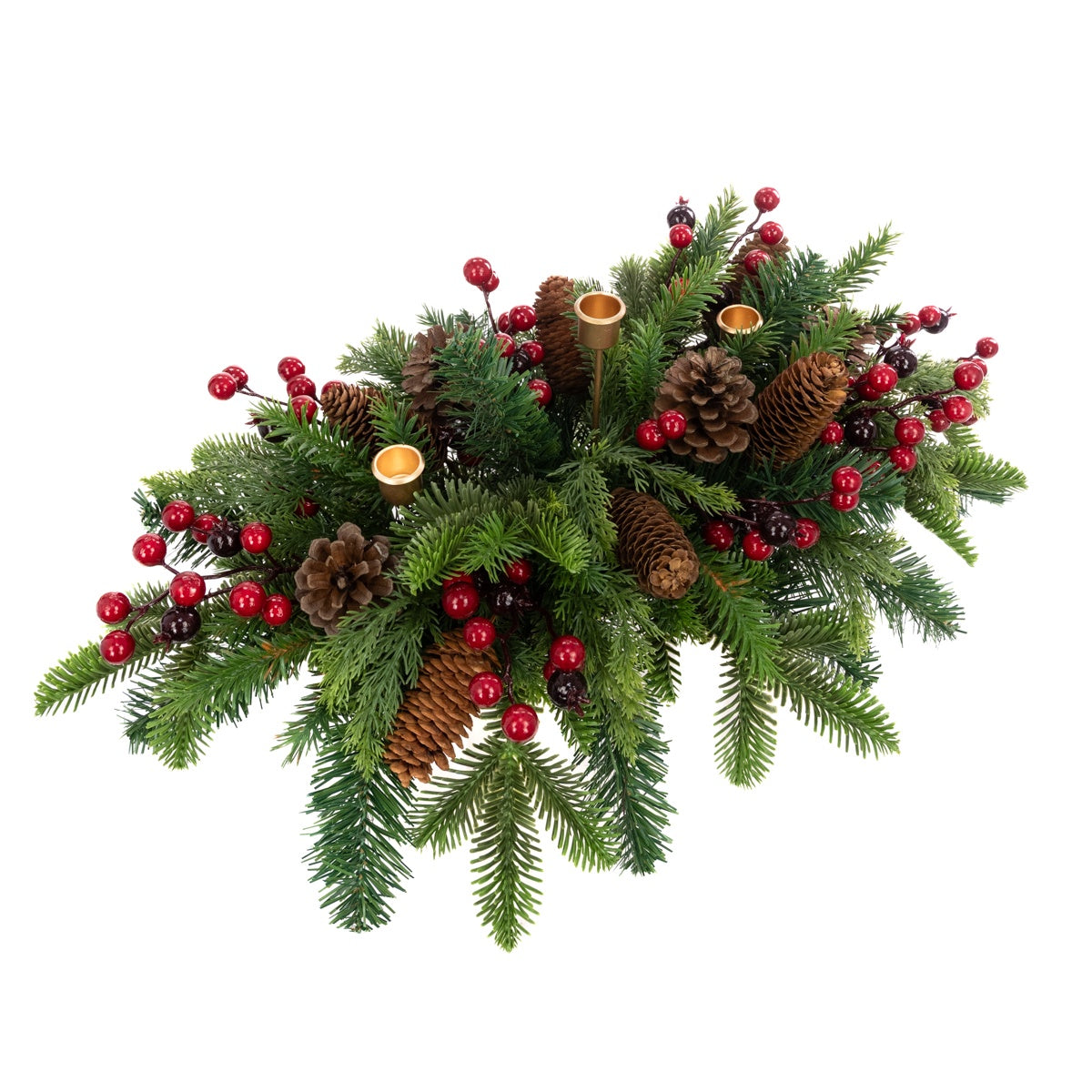 Berry Pine Candle Holder x3