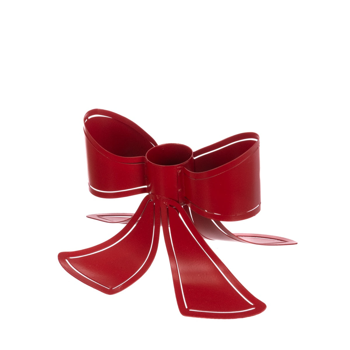 Metal Bow Candle Holder 15cm
