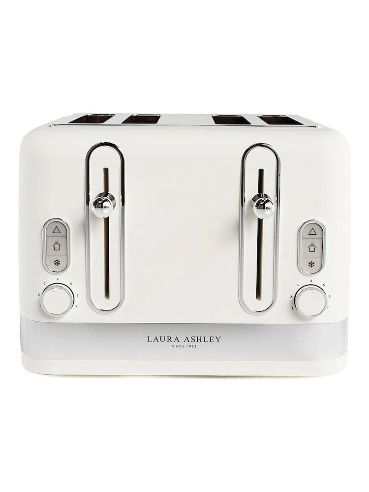 Laura Ashley Cotton White 4 Slice Toaster