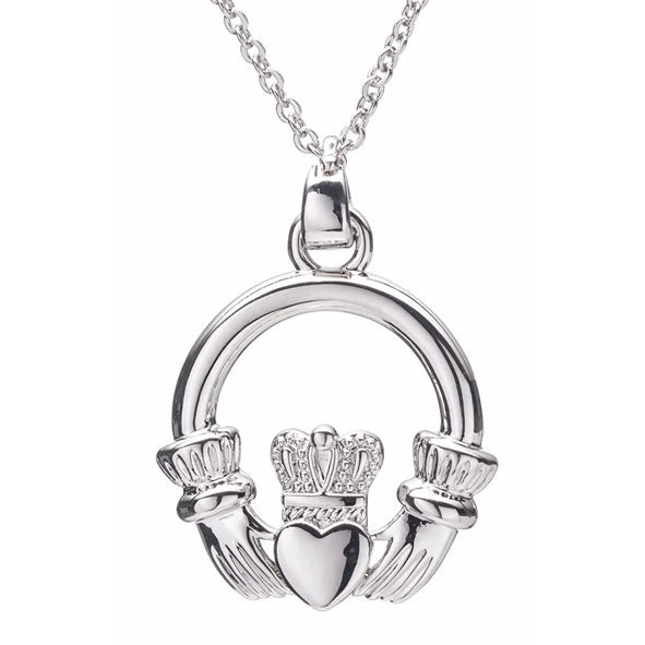 Silver Claddagh Ring Pendant