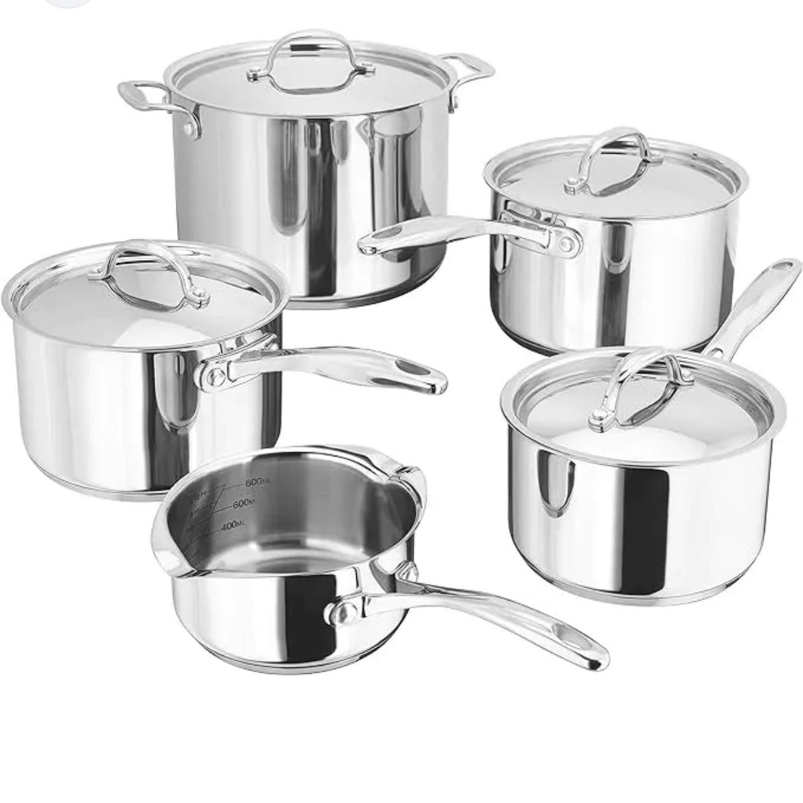 Stellar Profile 5 Piece Saucepan Set