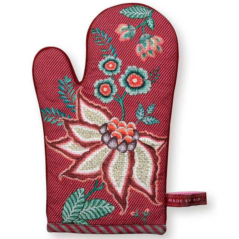 Oven Glove Flower Festival - Dark Pink