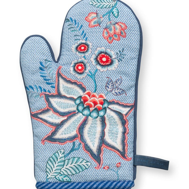 Flower Festival Oven Glove, Blue