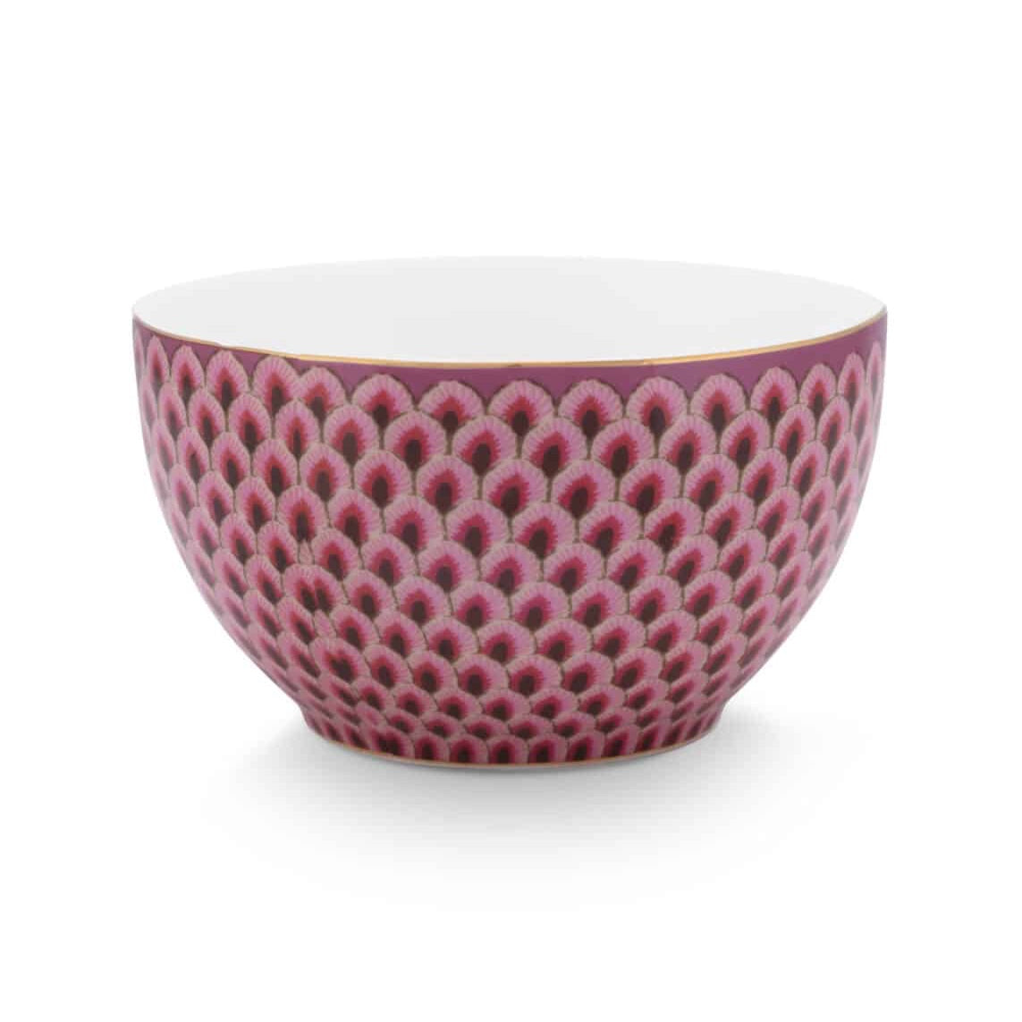 Flower Festival Scallop Bowl, Dark Pink 9.5cm