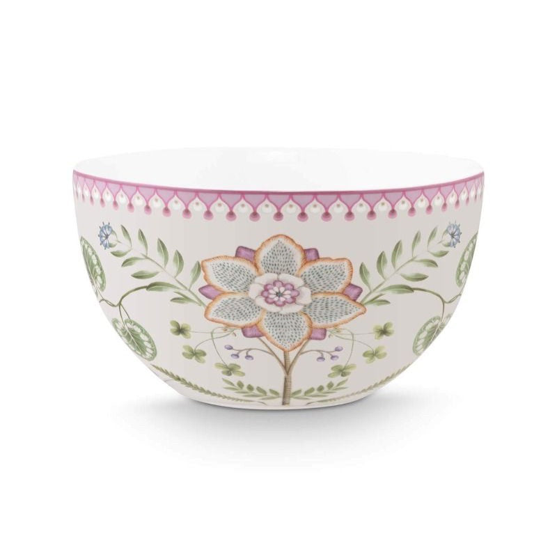 Lily & Lotus Bowl White 18cm