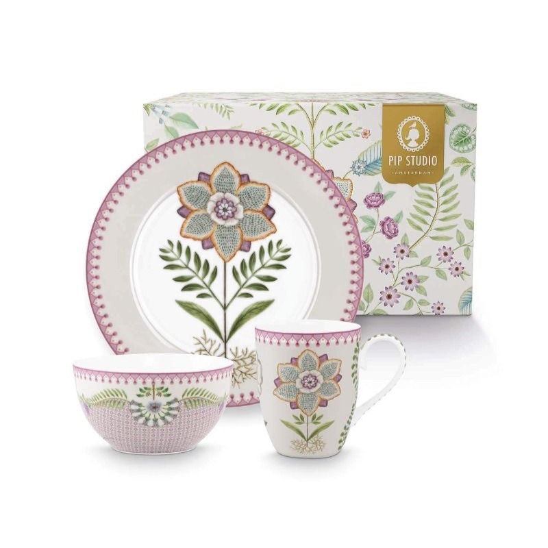 Lily & Lotus Breakfast Set/3 Lilac